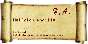 Helfrich Ancilla névjegykártya